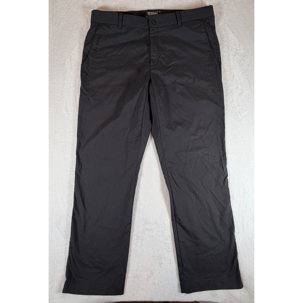 Nike Golf Tour Performance Pants Men's 36x32 Dri-Fit Black Straight‎ Leg